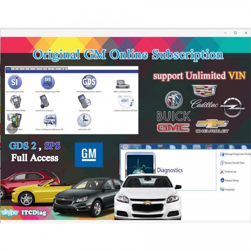 One Year Original GM Online Programming Software GM SPS Subscription for GM MDI Tech2 VCM II