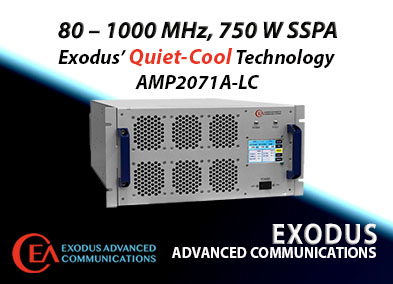 Exodus AMP2071A-LC, 80 - 1000 MHz, 750 Watts with our Quiet-Cool Technology