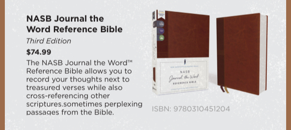 NASB Journal the Word Reference Bible