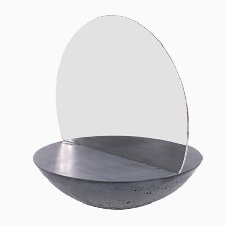 Image of Concrete D30 Double-Sided Mirror by Valerio Ciampicacigli for Forma e Cemento