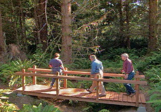 A Wooden Footbridge that Adds Charm and Interest to a Backyard or Garden - screenshot