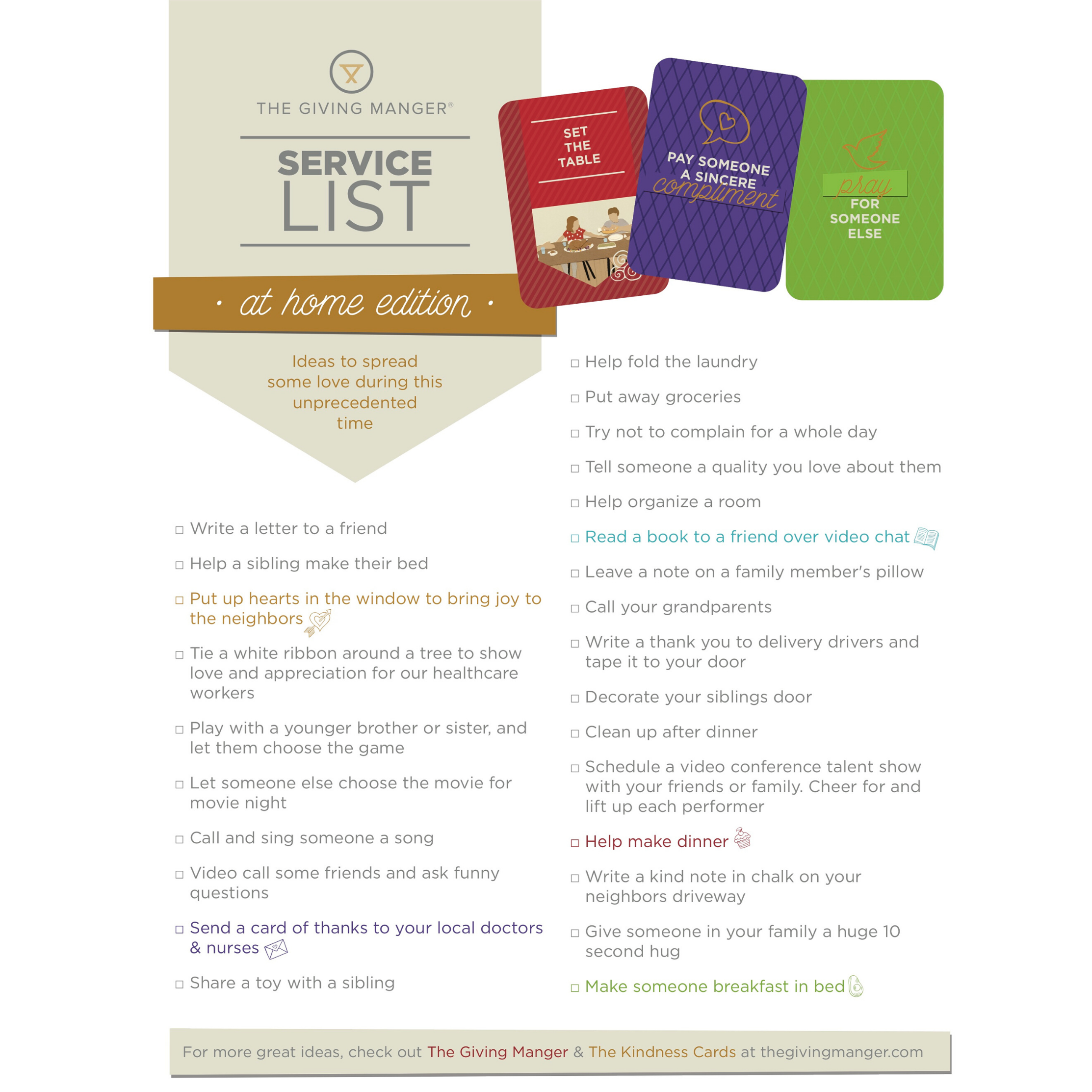 Image of The Giving List - At Home Edition