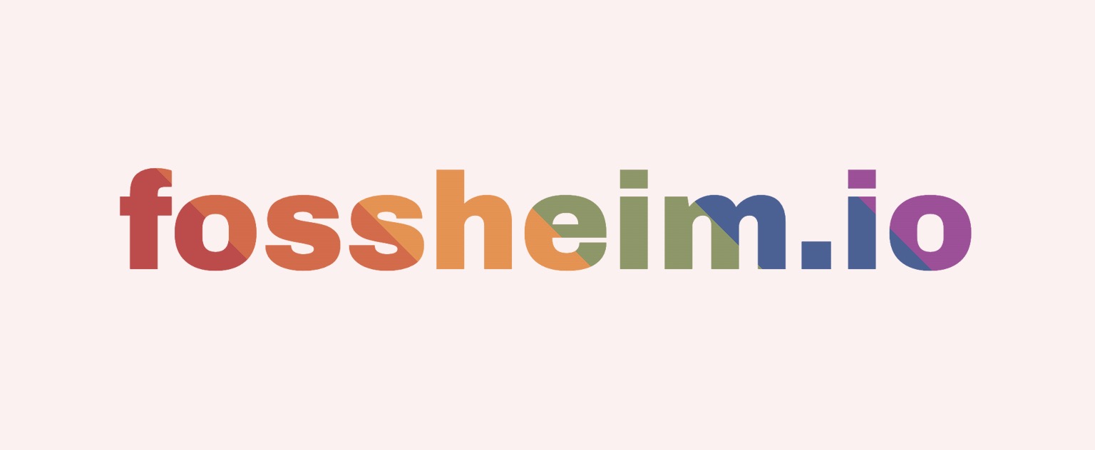 fossheim.io with a rainbow gradient