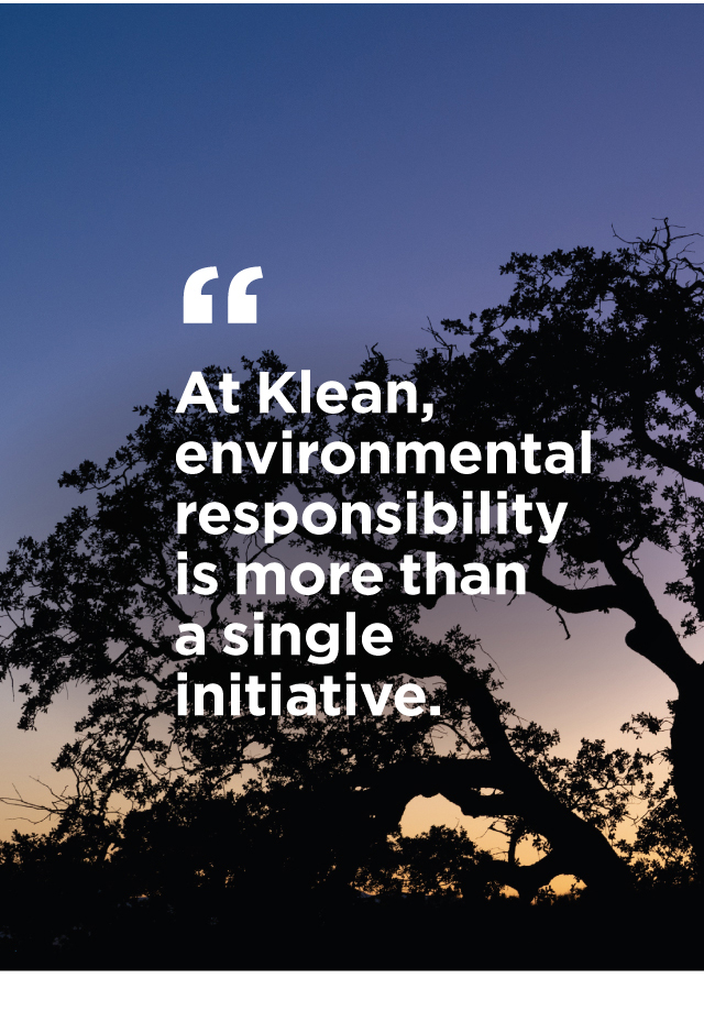 Environmental responsiblity is more than a single initiative 