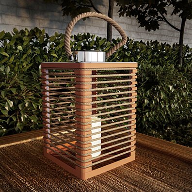 Solar or Battery Powered Lantern LED Candle Indoor Outdoor Flameless Table Lighting