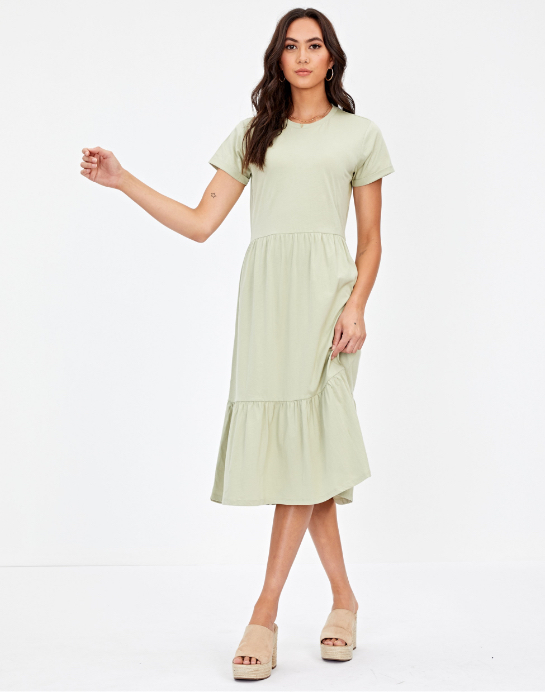 Shop Tiered Cotton Midi Dress