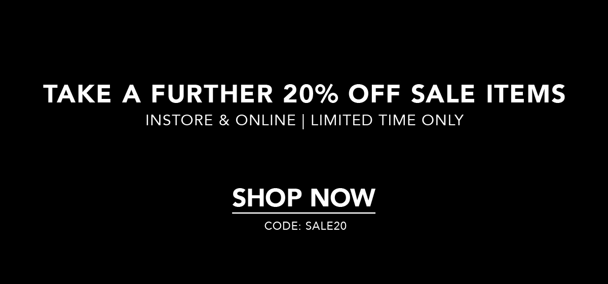 Take a further 20% off all sale items. Code: SALE20. Afterpay available