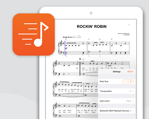 Sheet music app