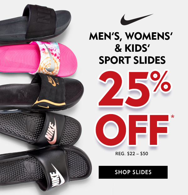 Online only 25% off Nike Sports Slides. Shop Slides