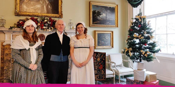Staff at The Georgian House dressed in period costume at Christmas