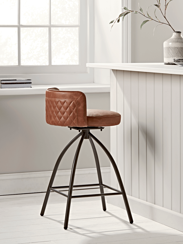 Cass Twist Counter Stool - Tan