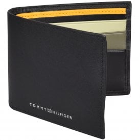 Seasonal Bi-Fold Leather Wallet, Black
