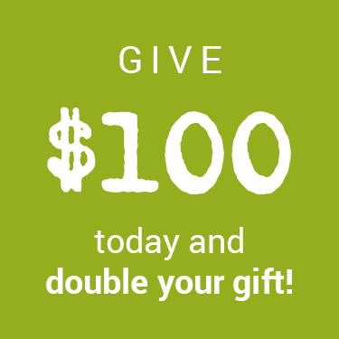 Give $100 today and double your gift!