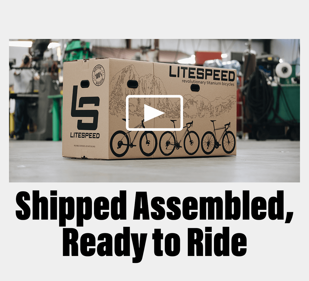 Made in the USA. Shipped assembled. All Litespeed bikes are handbuilt in Tennessee and shipped to your door, fully assembled.