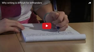 Left-handed writing challenges video