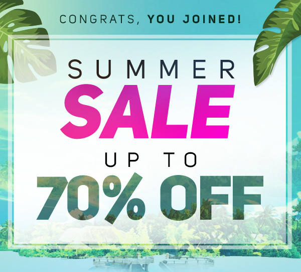 Summer Sale! up to 70% off