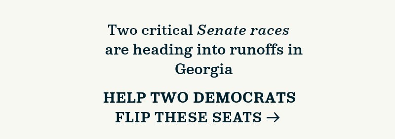 Two critical Senate races are heading into a runoff in Georgia. Help these two Democrats flip these seats.