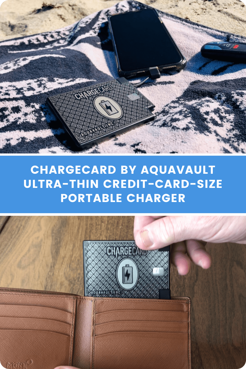 ChargeCard by AquaVault is the ultra-thin credit-card-size portable charger
