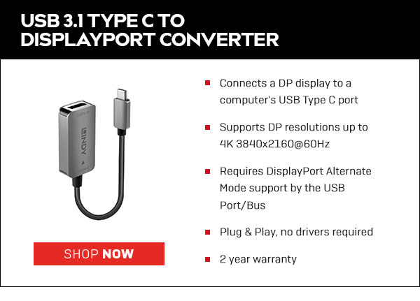 USB 3.1 Type C to DisplayPort Converter