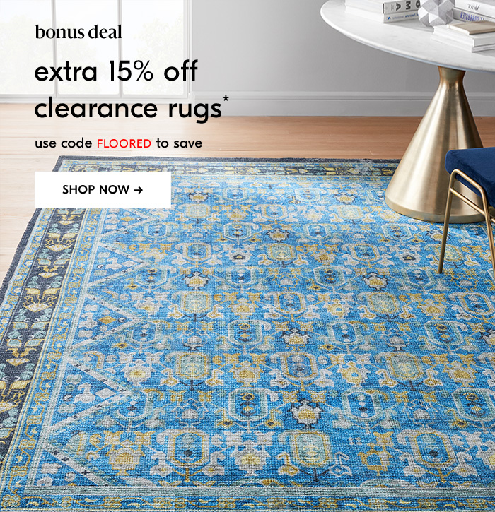 extra 15% off clearance rugs