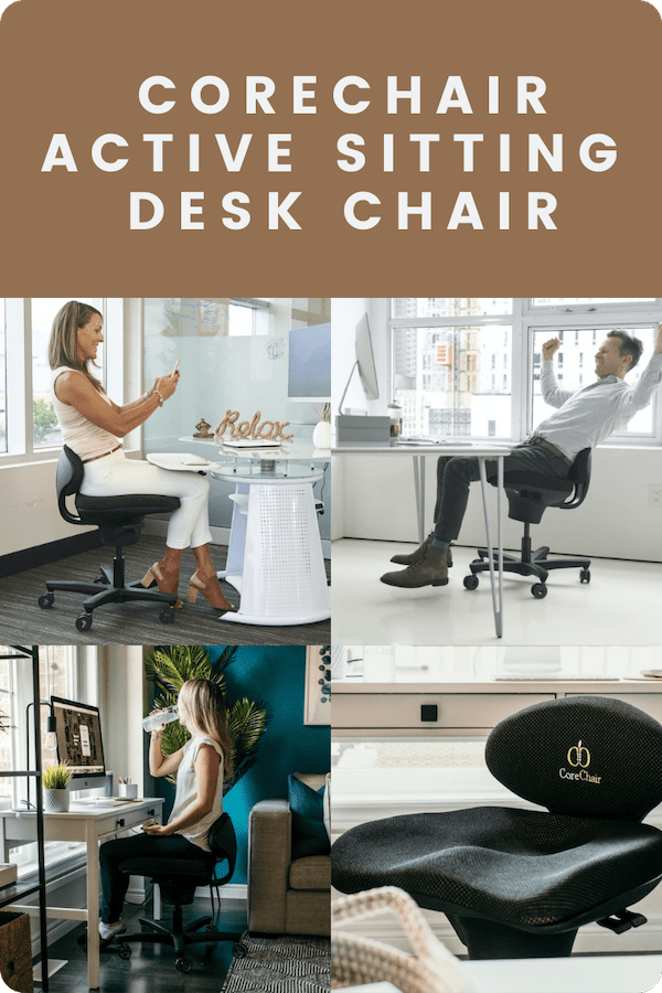 CoreChair active sitting desk chair promotes optimal sitting posture & encourages movement