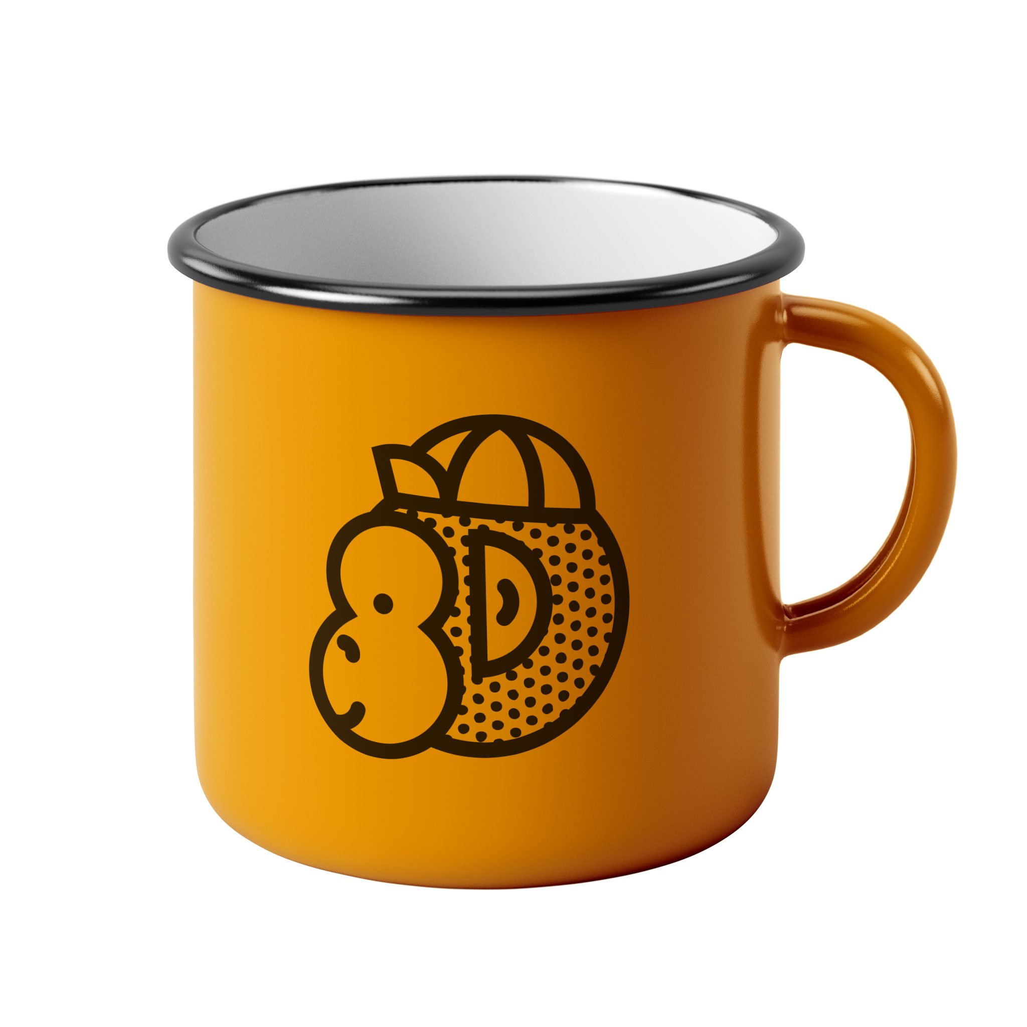 Victory Chimp Enamel Mug (Yellow)
