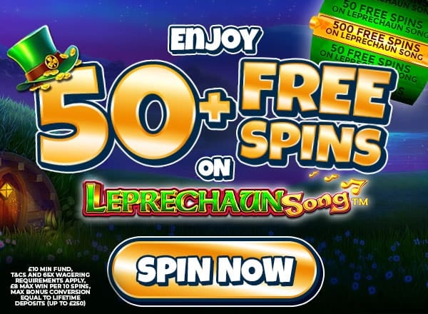 Win 50+ Free Spins on Leprechaun Song