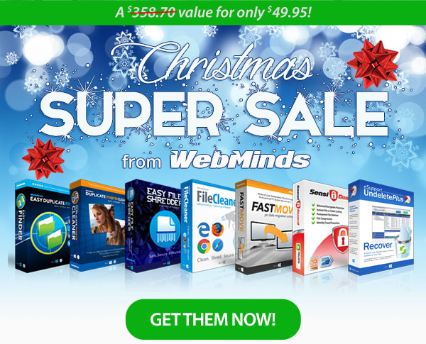 $358.70 value for $49.95! Christmas Super
Sale from WebMinds