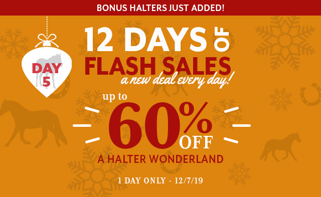 12 Days of Flash Sales: Day 5 up to 60% Halters.