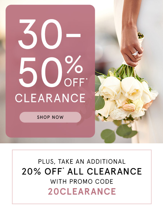 30-50% Off Clearance, Plus Take an Additional 20% Off with Promo Code 20CLEARANCE