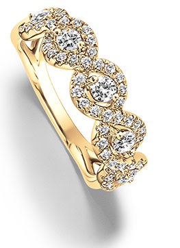 14K Yellow Gold Diamond Anniversary Band