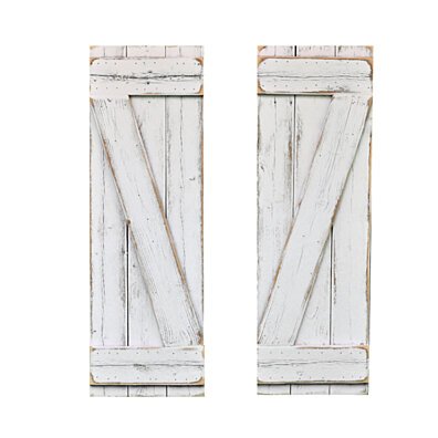 White Barn-Wood Style Window Shutters