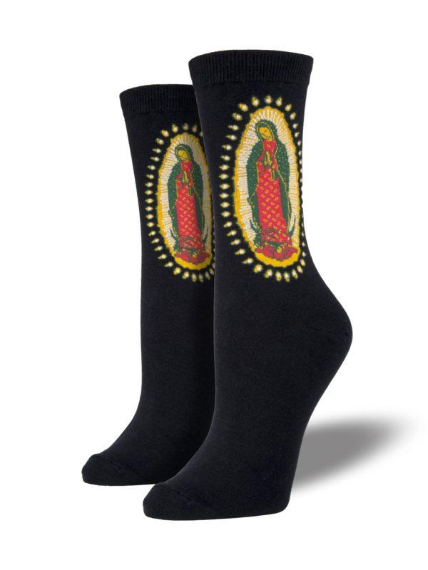 Womens Guadalupe Crew Socks - Black