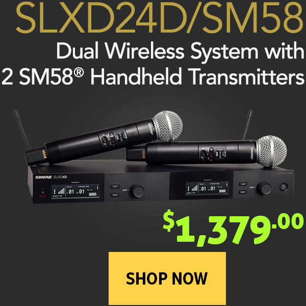 dual wireless system with 2 sm58 handheld transmitters - $1,379