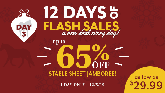 12 Days of Flash Sales: Day 3 up to 65% Stable Sheets.