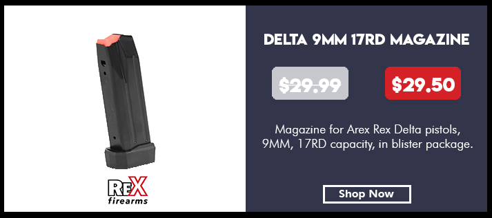 Magazine, for Arex Rex Delta pistols, 9mm, 17 rounds, in blister package