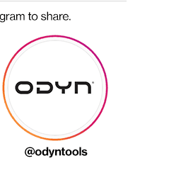Tag Us and Follow @odyntools on Instagram