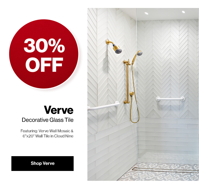 30% Off Verve Decorative Glass Tile. Shop Verve Now.