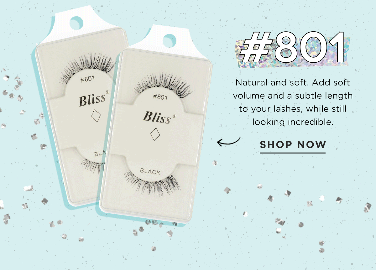 #801 Natural and soft. Add soft volume and a subtle length to your lashes, while still looking incredible.