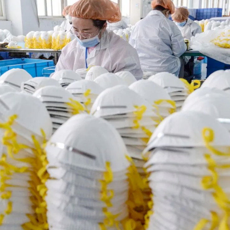 Image of face mask factory