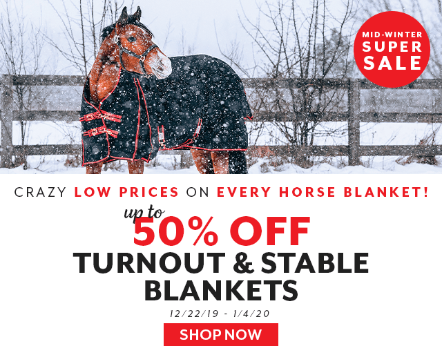 Our Mid-Winter Blanket Sale is going on now! Don't miss your chance to get up to 50% off Turnout and Stable blankets.