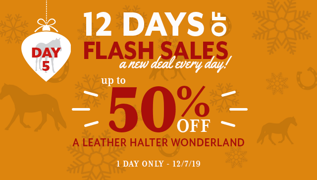 12 Days of Flash Sales: Day 5 up to 50% Leather Halters.
