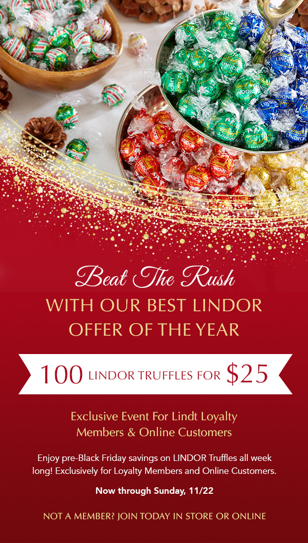 100 LINDOR Truffles For $25