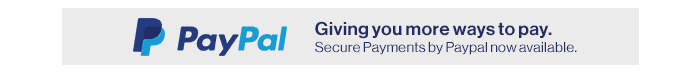 PayPal. Giving you more ways to pay. Secure Payments by Paypal now available.