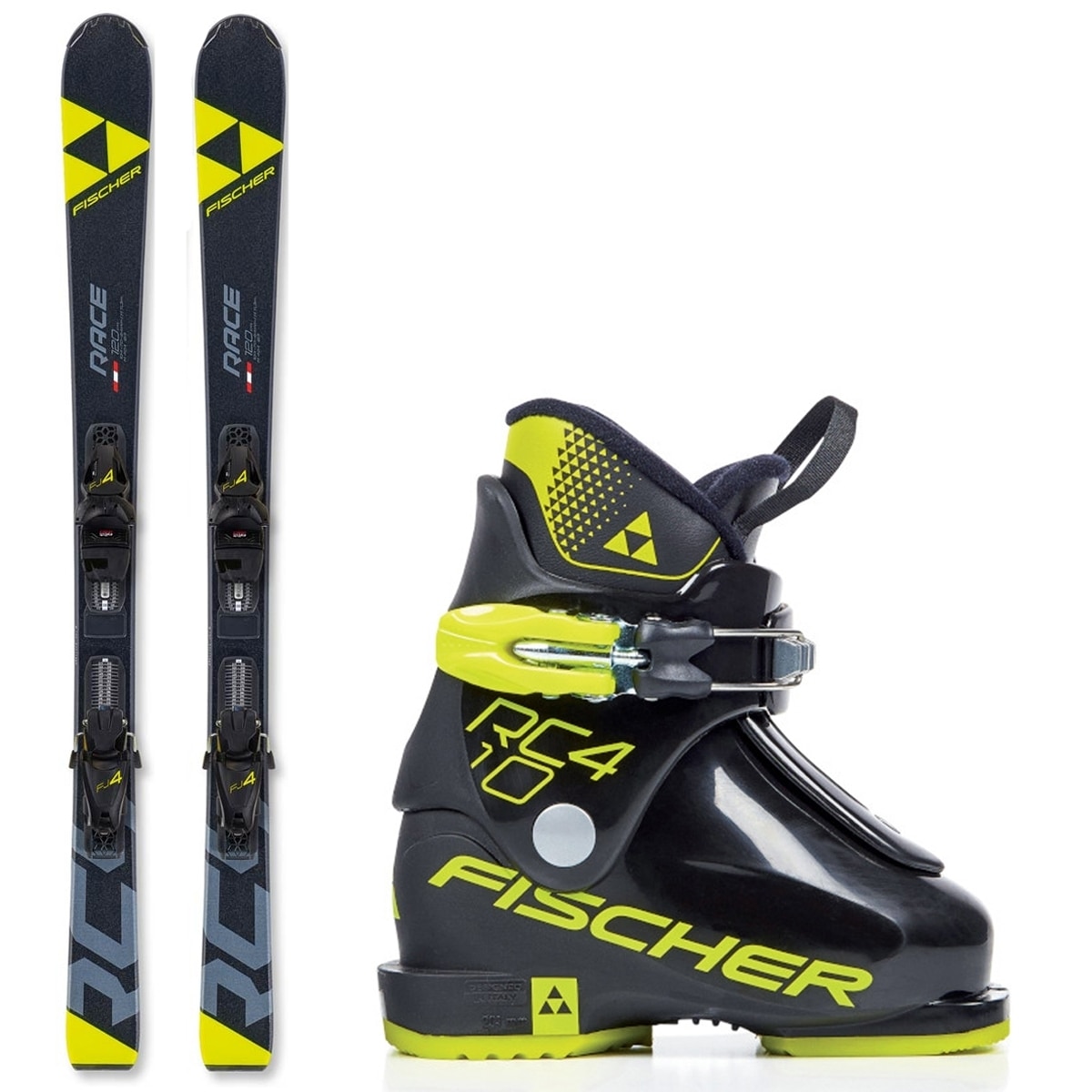 Image of Fischer RC4 Race SLR Pro Children''s Complete Package Skis/Boots/Bindings 2020