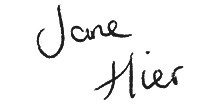 Jane Hier signature