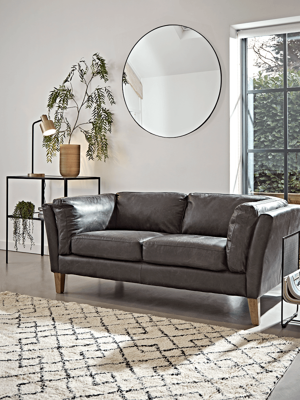 Tetbury Leather Sofa - Black