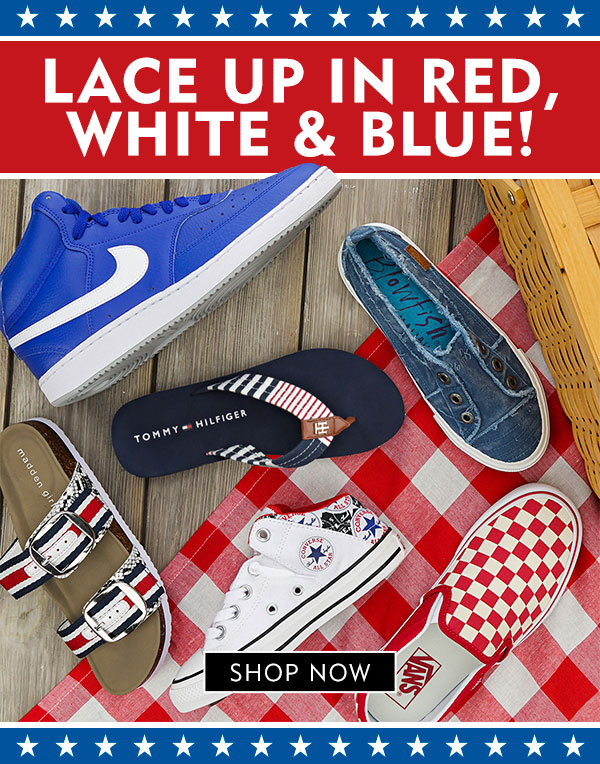 Lace up  in Red, White & Blue
