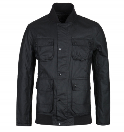 Barbour International Edhill Black Wax Jacket