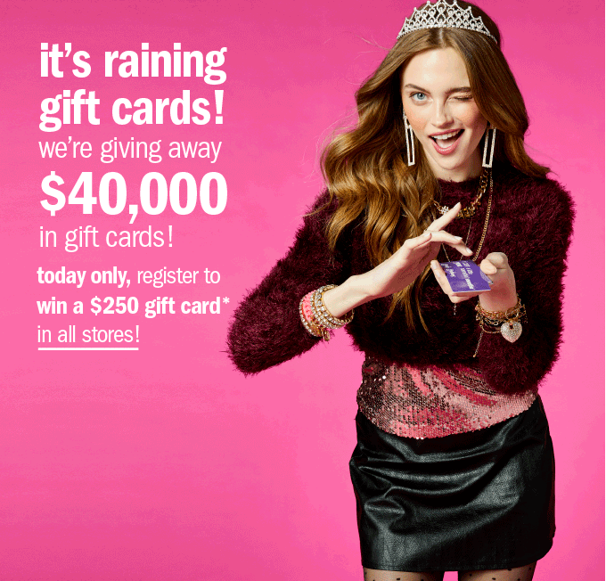 It's raining gift cards!